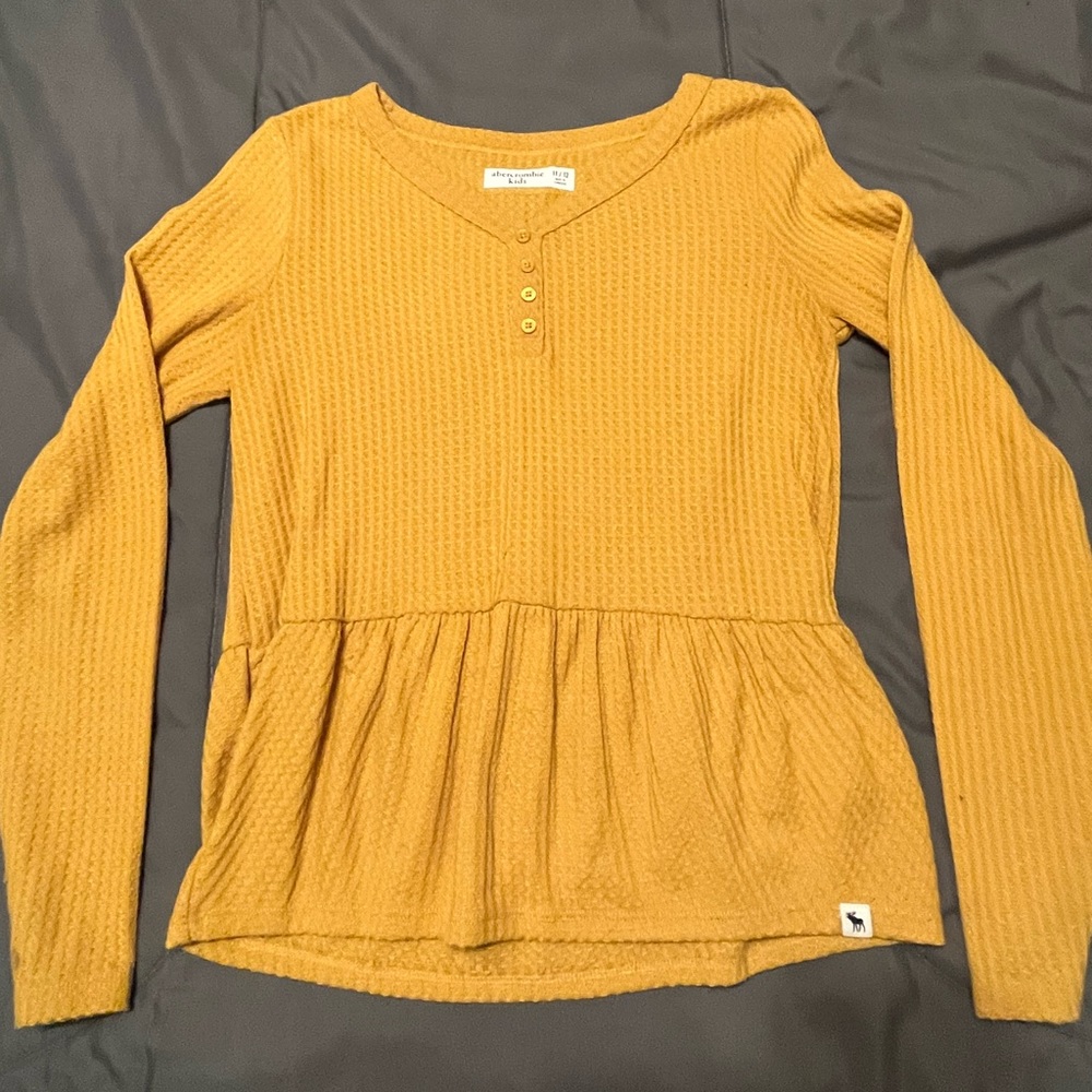 abercrombie youth girls yellow shirt